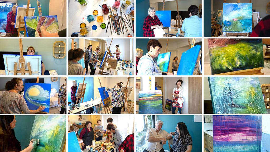 art retreats 2 TPA website Art Retreat candid pics collage (1920 x 1080 px)